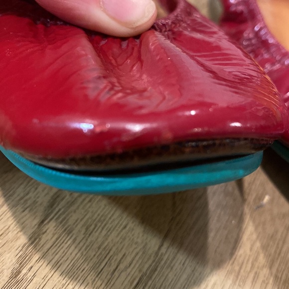 Tieks Ruby Red Patent Leather Ballet Flats - Picture 7 of 7